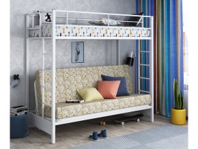Двухъярусная кровать с диваном Мадлен белая-пифагор в Лангепасе - langepas.magazinmebel.ru | фото