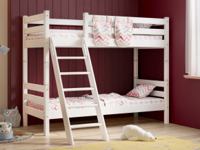 Двухъярусная кровать Соня вариант 10 с наклонной лестницей белая в Лангепасе - langepas.magazinmebel.ru | фото