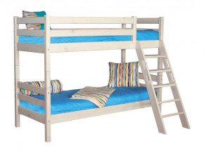 Двухъярусная кровать Соня вариант 10 с наклонной лестницей белая в Лангепасе - langepas.magazinmebel.ru | фото - изображение 2