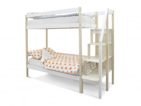 Двухъярусная кровать Svogen бежево-белый в Лангепасе - langepas.magazinmebel.ru | фото - изображение 1