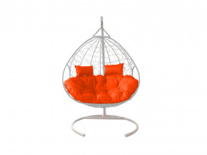 Кокон Для двоих с ротангом оранжевая подушка в Лангепасе - langepas.magazinmebel.ru | фото - изображение 1