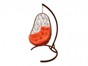 Кокон Овал с ротангом оранжевая подушка в Лангепасе - langepas.magazinmebel.ru | фото