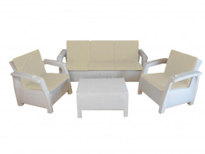 Комплект уличной мебели Yalta Premium Terrace Triple Set белый в Лангепасе - langepas.magazinmebel.ru | фото