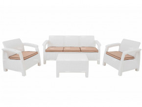 Комплект уличной мебели Yalta Terrace Triple Set белый в Лангепасе - langepas.magazinmebel.ru | фото