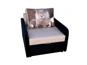 Кресло кровать Канзасик с подлокотниками кот с ромашками-2 в Лангепасе - langepas.magazinmebel.ru | фото