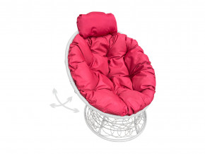 Кресло Папасан мини пружинка с ротангом красная подушка в Лангепасе - langepas.magazinmebel.ru | фото