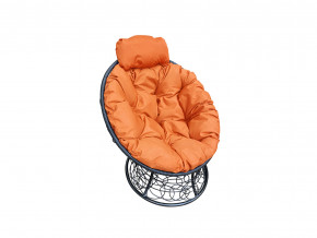 Кресло Папасан мини с ротангом оранжевая подушка в Лангепасе - langepas.magazinmebel.ru | фото