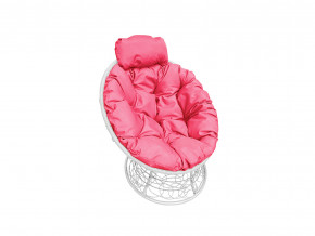 Кресло Папасан мини с ротангом розовая подушка в Лангепасе - langepas.magazinmebel.ru | фото - изображение 1