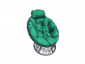 Кресло Папасан мини с ротангом зелёная подушка в Лангепасе - langepas.magazinmebel.ru | фото