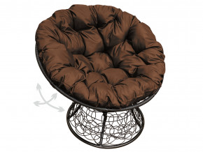Кресло Папасан пружинка с ротангом коричневая подушка в Лангепасе - langepas.magazinmebel.ru | фото
