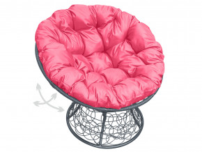 Кресло Папасан пружинка с ротангом розовая подушка в Лангепасе - langepas.magazinmebel.ru | фото