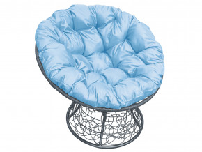 Кресло Папасан с ротангом голубая подушка в Лангепасе - langepas.magazinmebel.ru | фото