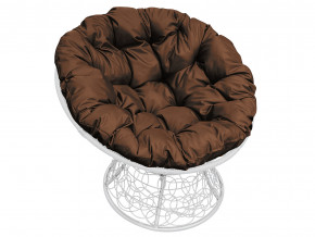 Кресло Папасан с ротангом коричневая подушка в Лангепасе - langepas.magazinmebel.ru | фото - изображение 1