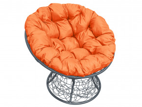 Кресло Папасан с ротангом оранжевая подушка в Лангепасе - langepas.magazinmebel.ru | фото - изображение 1
