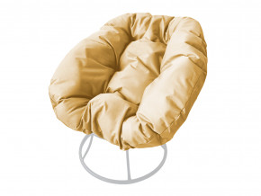 Кресло Пончик без ротанга бежевая подушка в Лангепасе - langepas.magazinmebel.ru | фото - изображение 1