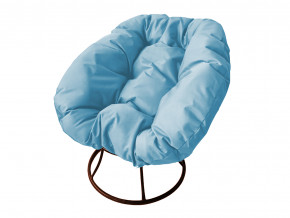 Кресло Пончик без ротанга голубая подушка в Лангепасе - langepas.magazinmebel.ru | фото