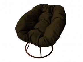 Кресло Пончик без ротанга коричневая подушка в Лангепасе - langepas.magazinmebel.ru | фото