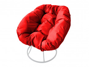 Кресло Пончик без ротанга красная подушка в Лангепасе - langepas.magazinmebel.ru | фото