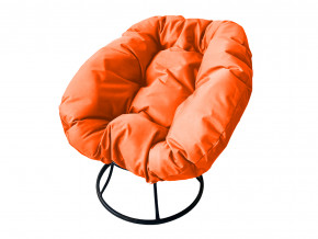 Кресло Пончик без ротанга оранжевая подушка в Лангепасе - langepas.magazinmebel.ru | фото - изображение 1
