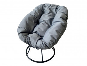 Кресло Пончик без ротанга серая подушка в Лангепасе - langepas.magazinmebel.ru | фото - изображение 1
