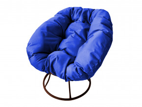 Кресло Пончик без ротанга синяя подушка в Лангепасе - langepas.magazinmebel.ru | фото - изображение 1