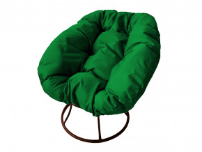 Кресло Пончик без ротанга зелёная подушка в Лангепасе - langepas.magazinmebel.ru | фото - изображение 1