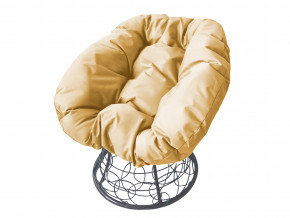 Кресло Пончик с ротангом бежевая подушка в Лангепасе - langepas.magazinmebel.ru | фото