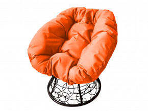 Кресло Пончик с ротангом оранжевая подушка в Лангепасе - langepas.magazinmebel.ru | фото - изображение 1