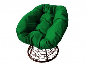 Кресло Пончик с ротангом зелёная подушка в Лангепасе - langepas.magazinmebel.ru | фото