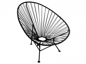 Кресло Ракушка с ротангом чёрный в Лангепасе - langepas.magazinmebel.ru | фото - изображение 1
