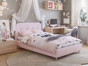 Кровать 1200 Лео велюр нежно-розовый в Лангепасе - langepas.magazinmebel.ru | фото - изображение 4