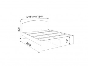 Кровать 1200R Осло модуль М08 с настилами Лайт Кашемир в Лангепасе - langepas.magazinmebel.ru | фото - изображение 2