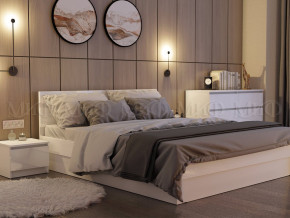 Кровать 1600 Челси Белый глянец в Лангепасе - langepas.magazinmebel.ru | фото - изображение 2