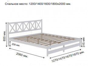 Кровать 2-х спальная Аист-8 Классика белый 1200х2000 мм в Лангепасе - langepas.magazinmebel.ru | фото - изображение 2