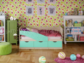 Кровать Бабочки 1600 Бирюза матовая в Лангепасе - langepas.magazinmebel.ru | фото