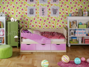 Кровать Бабочки 1600 Сиреневый металлик в Лангепасе - langepas.magazinmebel.ru | фото