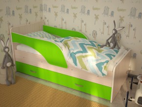Кровать детская Максимка млечный дуб-лайм в Лангепасе - langepas.magazinmebel.ru | фото