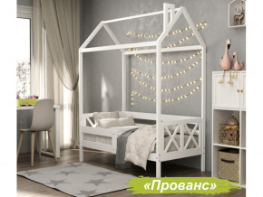 Кровать Домик Аист-1 Прованс белый 1600х800 в Лангепасе - langepas.magazinmebel.ru | фото - изображение 1
