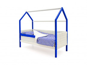 Кровать-домик мягкий Svogen с бортиком сине-белый в Лангепасе - langepas.magazinmebel.ru | фото - изображение 1