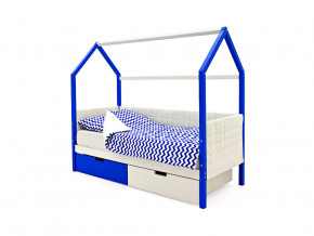 Кровать-домик мягкий Svogen с ящиками сине-белый в Лангепасе - langepas.magazinmebel.ru | фото - изображение 1