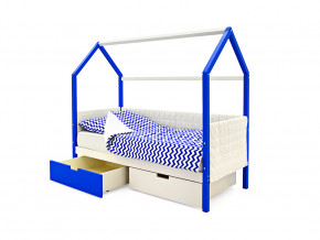 Кровать-домик мягкий Svogen с ящиками сине-белый в Лангепасе - langepas.magazinmebel.ru | фото - изображение 3