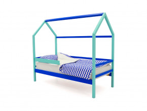 Кровать-домик Svogen с бортиком мятно-синий в Лангепасе - langepas.magazinmebel.ru | фото
