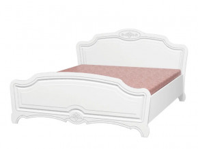 Кровать двойная 1400 Лотос Лак белый в Лангепасе - langepas.magazinmebel.ru | фото - изображение 1