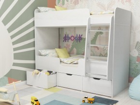 Кровать двухъярусная Малыш двойняшка белый в Лангепасе - langepas.magazinmebel.ru | фото