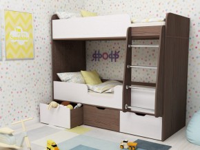 Кровать двухъярусная Малыш двойняшка бодега-белый в Лангепасе - langepas.magazinmebel.ru | фото