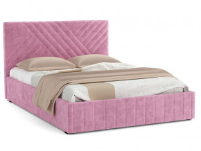 Кровать Гамма 1400 с основанием велюр тенерифе розовый в Лангепасе - langepas.magazinmebel.ru | фото