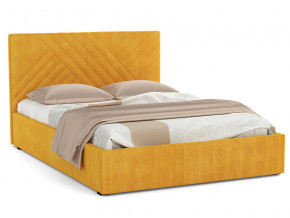 Кровать Гамма 1600 с основанием велюр тенерифе куркума в Лангепасе - langepas.magazinmebel.ru | фото