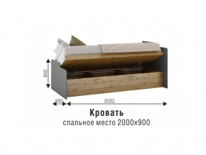 Кровать Харви белый/вотан в Лангепасе - langepas.magazinmebel.ru | фото - изображение 3
