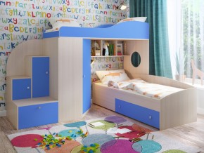 Кровать Кадет 2 Дуб молочный-голубой в Лангепасе - langepas.magazinmebel.ru | фото