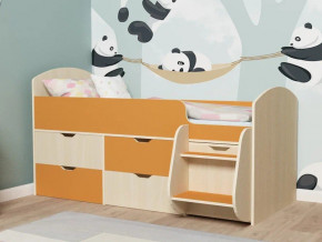 Кровать Малыш-7 Дуб-Оранжевый в Лангепасе - langepas.magazinmebel.ru | фото